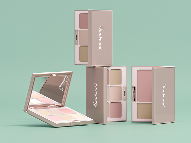 6色眼影盘空盘遮瑕盘包材定制 6色眼影盘空盘遮瑕盘包材定制