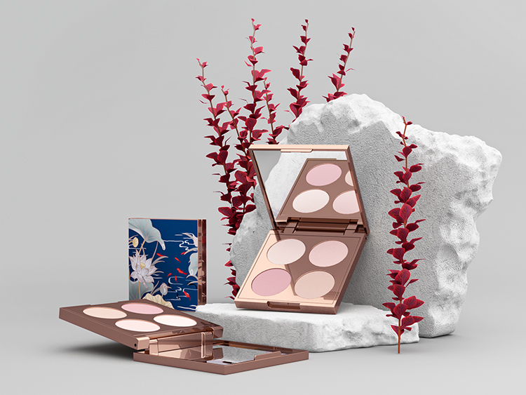 四宫格圆格子塑料眼影盘包装注塑加工 四宫格圆格子塑料眼影盘包装注塑加工