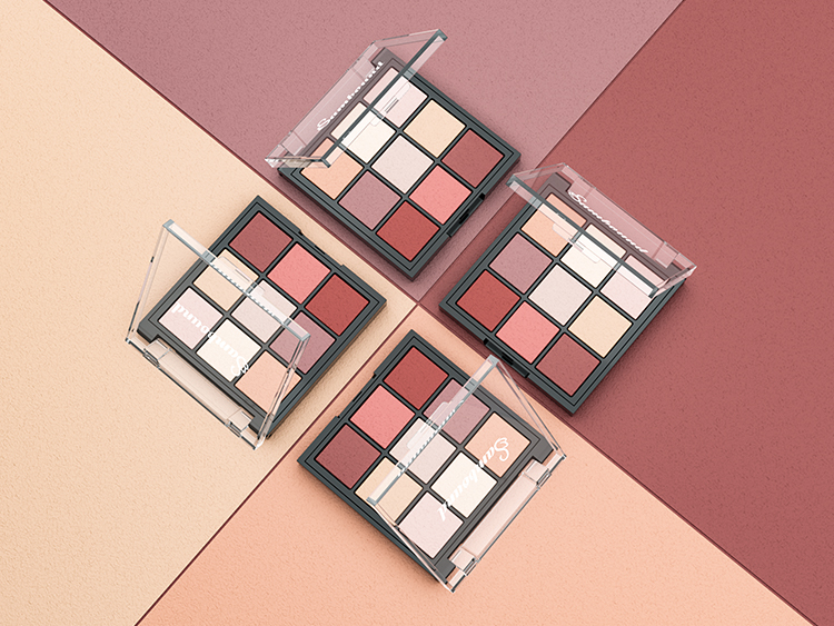 九宫格透明盖眼影盘包装注塑件 九宫格透明盖眼影盘包装注塑件