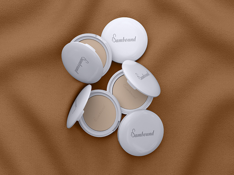 厂家定制圆形白色散粉盒分装盒 厂家定制圆形白色散粉盒分装盒