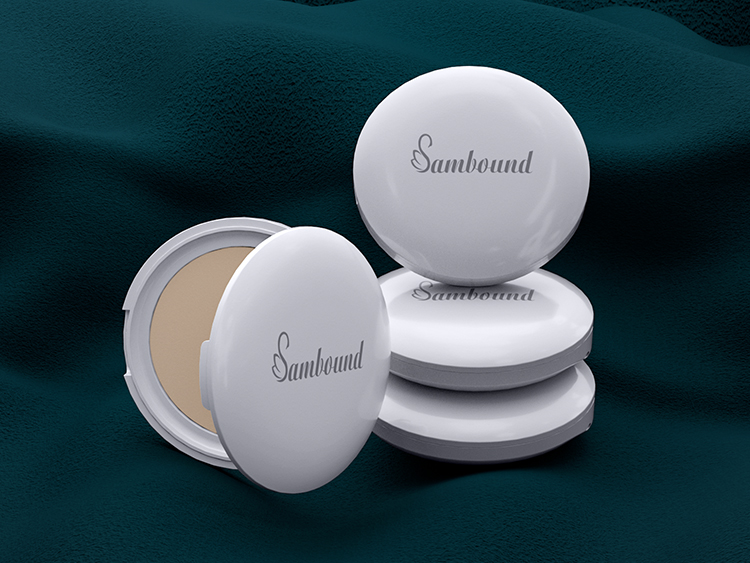 厂家定制圆形白色散粉盒分装盒 厂家定制圆形白色散粉盒分装盒