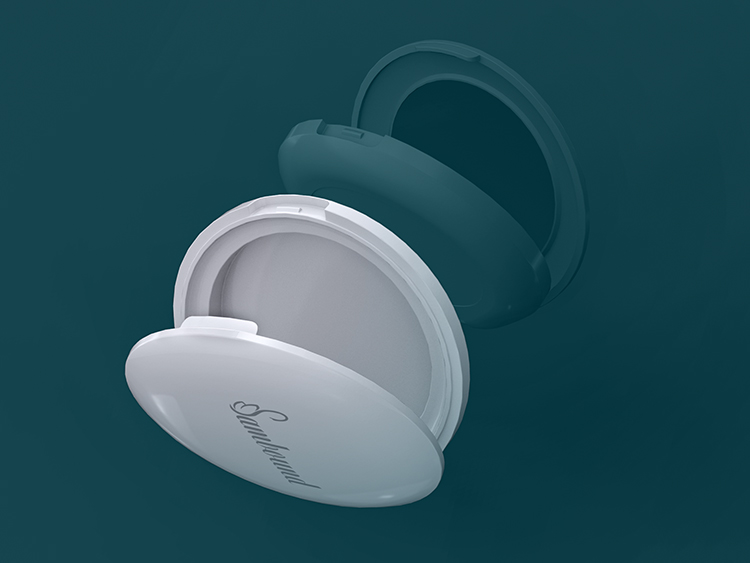 厂家定制圆形白色散粉盒分装盒 厂家定制圆形白色散粉盒分装盒